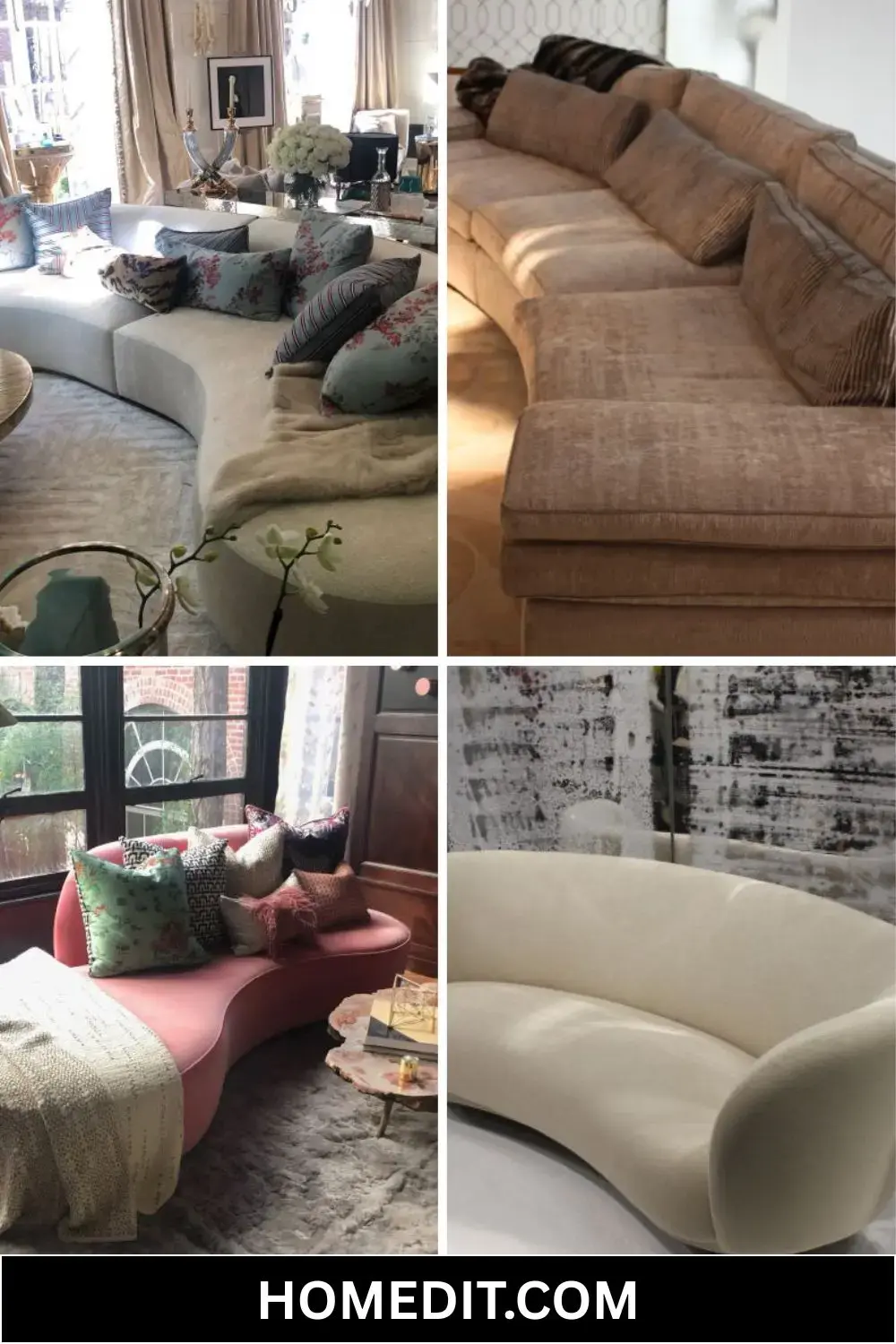 Canapelele curbate iau cu asalt designul interior