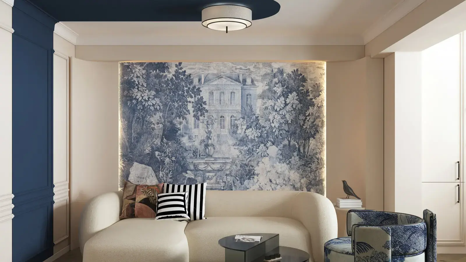 Apartament de 50 de metri pătrați în Craiova, amenajat în stil Art Deco și maximalist