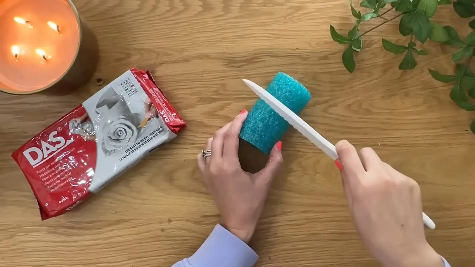 Femeia transformă noodle de la piscină într-o vază modernă cu arbore de dolari