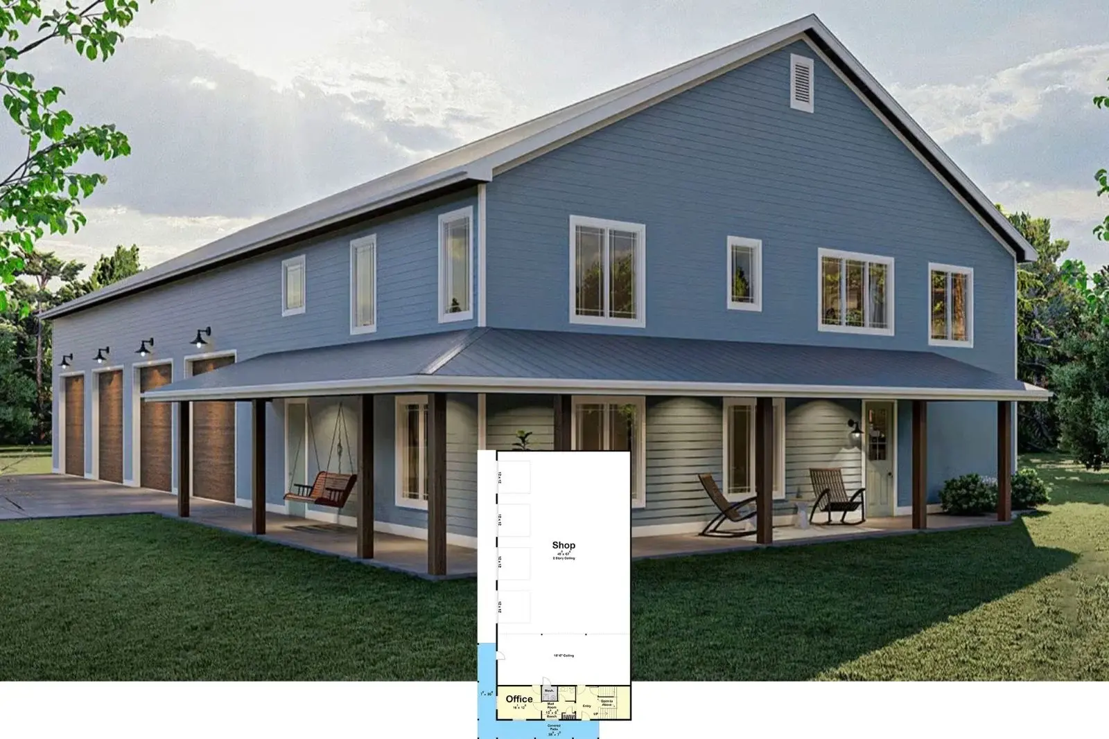 Homestead Blue: casă rustică de lux pe 2.057 mp